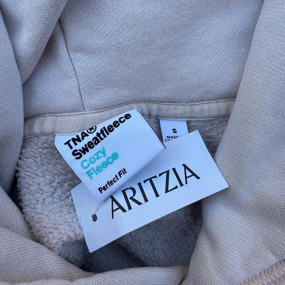 Aritzia Cozy Sweatfleece Mega Raglan Hoodie | Dusty Pink | S - Picture 6 of 8
